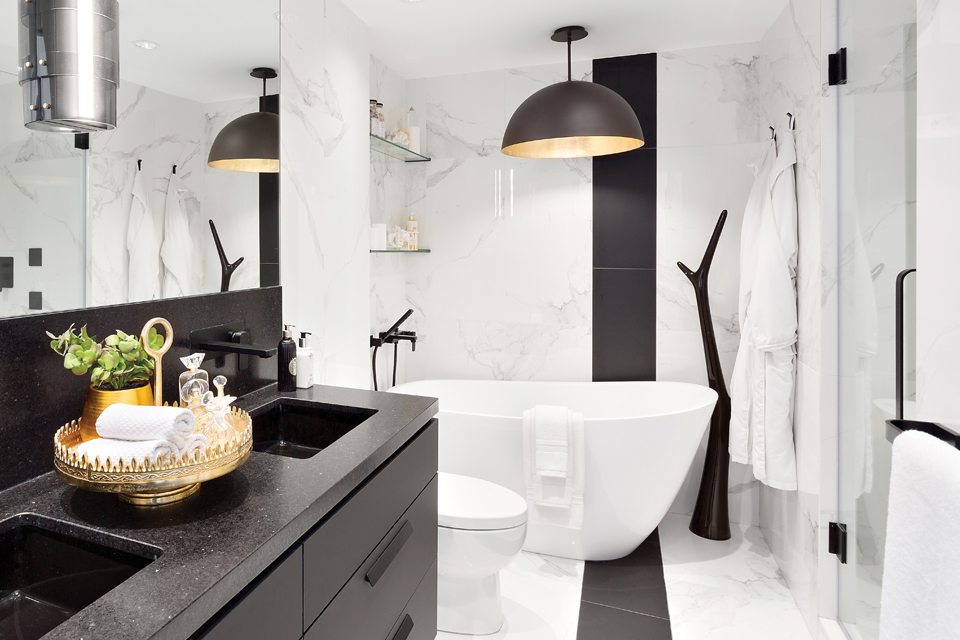 Modern bathroom designed by Kalu Interiors